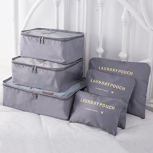 

6 sets Travel Bag Travel Organizer Travel Luggage Organizer / Packing Organizer Large Capacity Waterproof Portable Foldable Oxford cloth For Outdoor Travel For Home Bras Clothes / Durable
