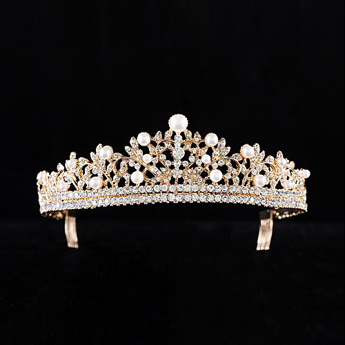 

Alloy Tiaras with Rhinestone / Pearl 1 PC Wedding Headpiece
