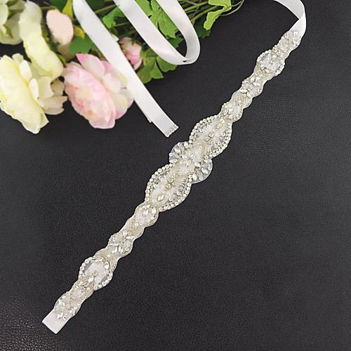 

Polyester / Polyamide Wedding / Party / Evening Sash With Rhinestone Women's Sashes