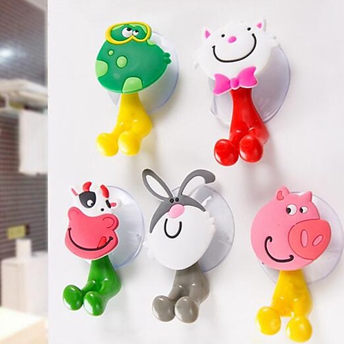 

Hooks For Children Cartoon PVC(PolyVinyl Chloride) Material Toothbrush Accessories for Bathroom 1pc