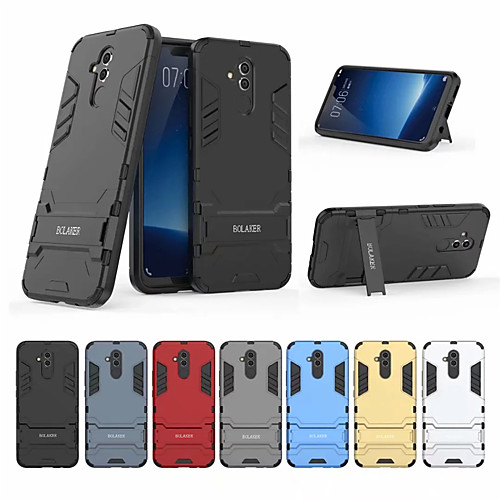 

Кейс для Назначение Huawei Huawei Mate 20 Lite Защита от удара / со стендом Кейс на заднюю панель Однотонный Твердый ПК для Huawei Mate 20 lite