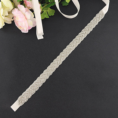 

Polyester / Polyamide Wedding / Party / Evening Sash With Rhinestone Women's Sashes