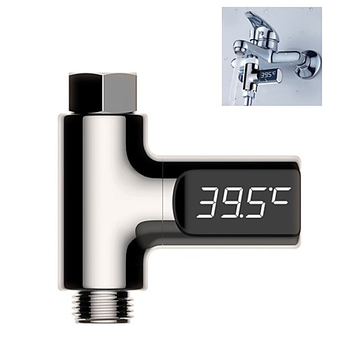 

Led Display Water Shower Thermometer LED Display Home Water Shower Thermometer Flow Water Temperture Monitor