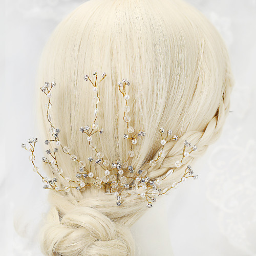 

Crystal / Imitation Pearl / Rhinestone Hair Pin with Rhinestone / Crystal / Imitation Pearl 1 Piece Wedding Headpiece