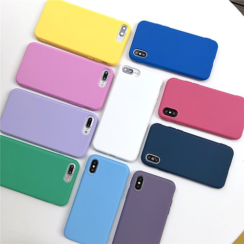 

Case For Apple iPhone XS / iPhone XR / iPhone XS Max Frosted Back Cover Solid Colored Soft TPU