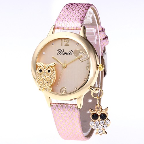 

Women's Wrist Watch Quartz Quilted PU Leather Black / White / Red Chronograph Cute New Design Analog Ladies Bangle Elegant - Coffee Red Pink One Year Battery Life / Luminous / Noctilucent / SSUO 377