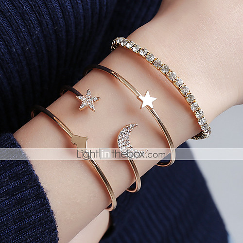 

Women's Bracelet Classic Wedding Birthday Vintage Theme European Trendy Casual / Sporty Ethnic French Alloy Bracelet Jewelry Gold / Silver For Date Festival