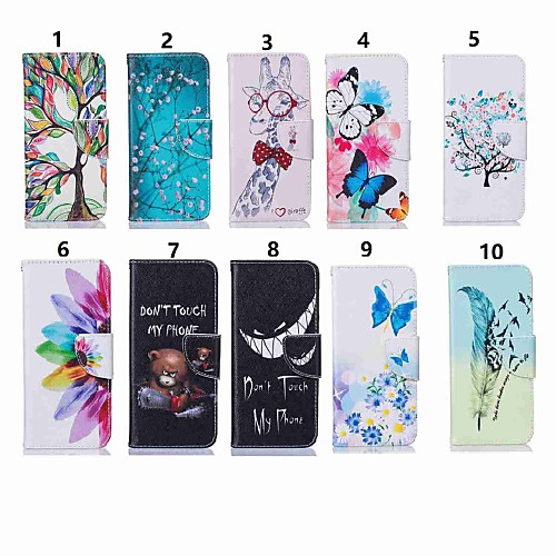 

Case For Nokia Nokia 8 / Nokia 7.1 / Nokia 6 Wallet / Card Holder / Shockproof Full Body Cases Butterfly / Cartoon / Tree Hard PU Leather