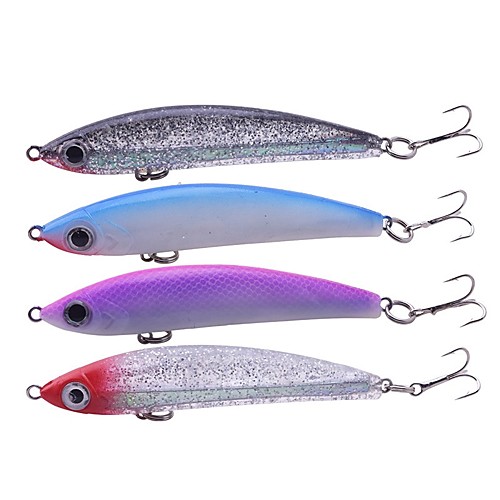 

4 pcs Fishing Lures Pencil Easy to Use Sinking Bass Trout Pike Sea Fishing Fly Fishing Bait Casting