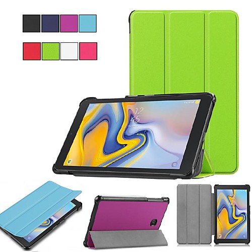

Phone Case For Samsung Galaxy Full Body Case Tab S2 8.0 Tab A 8.0 (2017) Tab A 8.0 Tab A 8.0(2018) T387 with Stand Flip Origami Solid Colored Hard PU Leather