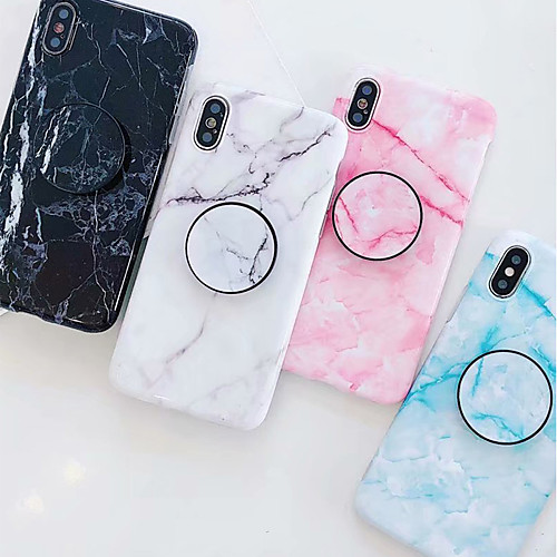 

Phone Case For Apple Back Cover iPhone XR iPhone XS iPhone XS Max iPhone X iPhone 8 Plus iPhone 8 iPhone 7 Plus iPhone 7 iPhone 6s Plus iPhone 6s with Stand IMD Pattern Marble Soft TPU