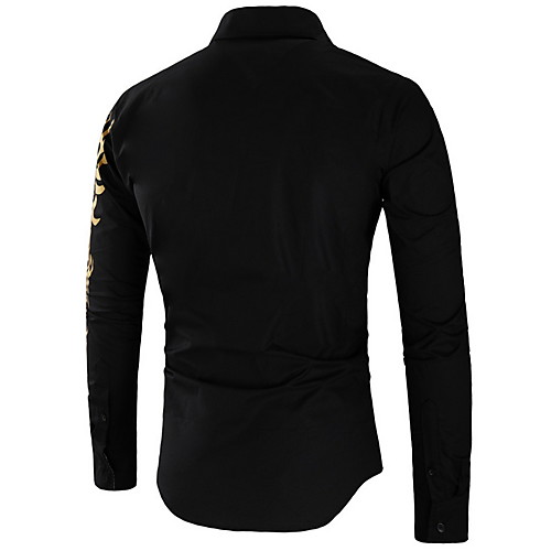 

Men's Shirt Tribal Animal Long Sleeve Daily Tops Streetwear White Black Red