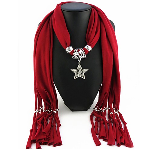 

Women's Scarf Necklace Long Ladies Romantic European Sweet Poly / Cotton Purple Red Light Green Blue Black 180 cm Necklace Jewelry 1pc For Street New Year