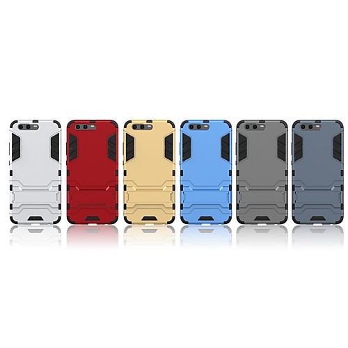 

Case For Huawei P10 Shockproof / with Stand Back Cover Solid Colored / Armor Hard PC