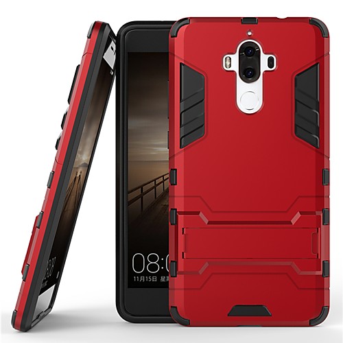

Case For Huawei Mate 9 Shockproof / with Stand Back Cover Solid Colored Hard PC