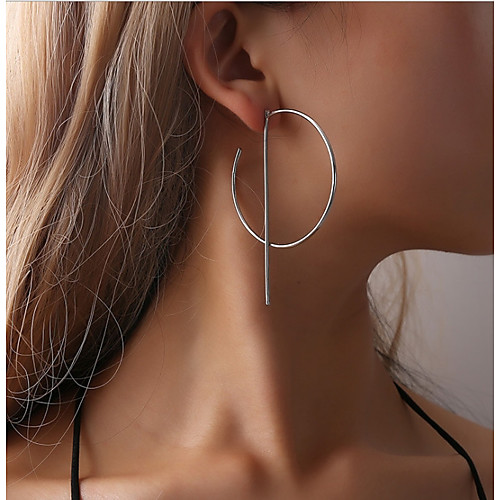 

Women's Hoop Earrings Earrings Hollow Out Ladies Simple Fashion European Earrings Jewelry Golden / Silver For Daily Festival 2pcs