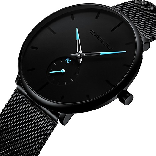 

Men's Wrist Watch Japanese Quartz Stainless Steel Black Chronograph Cute Creative Analog Bangle Fashion Simple watch - Black Red Blue Two Years Battery Life