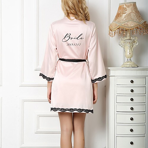 

Faux Silk Robes Wedding Personalized