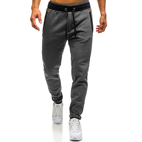 

Men's Daily Loose Sweatpants Pants - Color Block Black Light gray Dark Gray M / L / XL