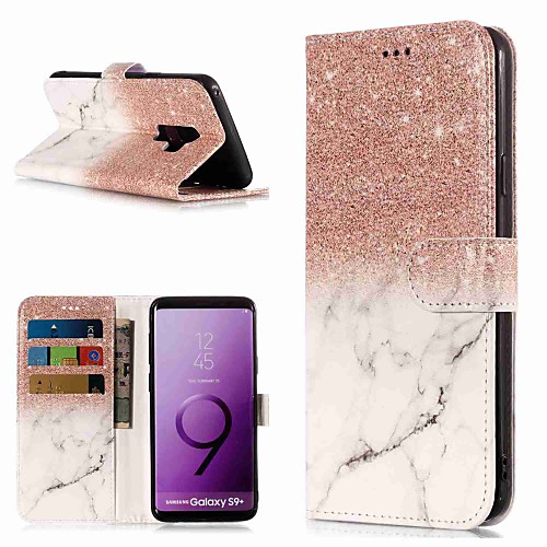 

Case For Samsung Galaxy S9 / S9 Plus / S8 Plus Wallet / Card Holder / with Stand Full Body Cases Marble Hard PU Leather