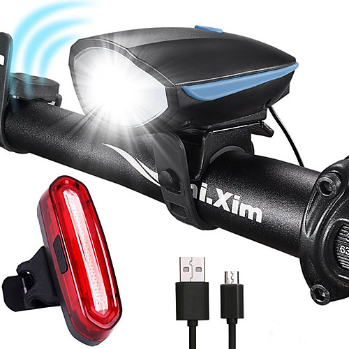 

LED Bike Light Rechargeable Bike Light Set Rear Bike Tail Light Safety Light Mountain Bike MTB Bicycle Cycling Waterproof Anti Fog Super Bright Portable Rechargeable Li-Ion Battery USB 1000 lm White