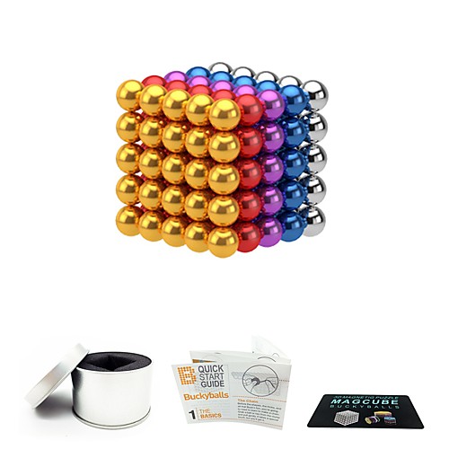 

125 pcs 5mm Magnet Toy Magnetic Balls Magnet Toy Building Blocks Super Strong Rare-Earth Magnets Neodymium Magnet Magnetic Stress and Anxiety Relief Office Desk Toys Relieves ADD, ADHD, Anxiety