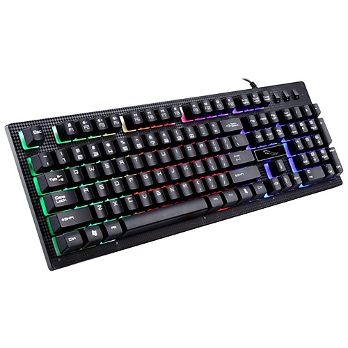 

G160 MINI USB Wired Gaming Keyboard Gaming Luminous Multicolor Backlit 104 pcs Keys