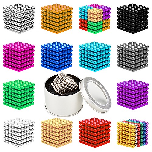 

216 pcs 5mm Магнитные игрушки Магнитные шарики Конструкторы Сильные магниты из редкоземельных металлов Неодимовый магнит Магнитный / Стресс и тревога помощи