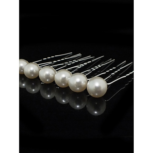 

Imitation Pearl Headpiece / Hair Pin with Imitation Pearl 6pcs Wedding / Daily Wear Headpiece