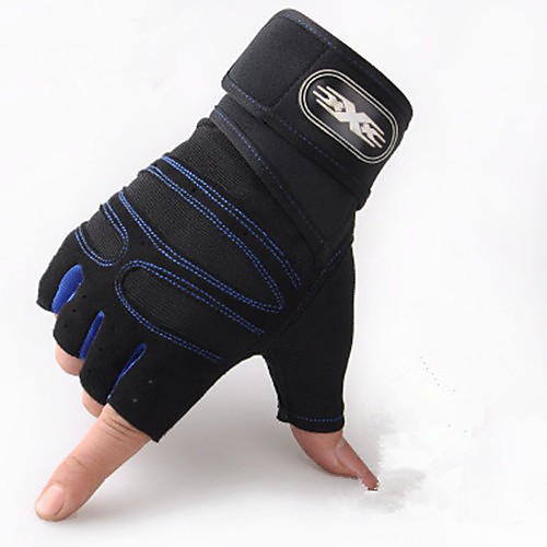 

Bike Gloves / Cycling Gloves Mountain Bike MTB Anti-Slip Breathable Sweat wicking Protective Fingerless Gloves Half Finger Sports Gloves Black / Red Black Black / Blue for Adults' Fitness Gym Workout