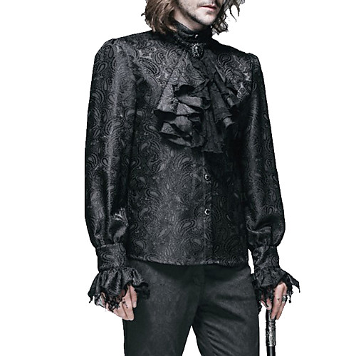 

Cosplay Vintage Blouse / Shirt Party Costume Masquerade Men's Costume N / A White / Black Vintage Cosplay Long Sleeve / #