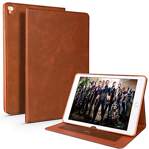 

Phone Case For Apple Full Body Case iPad Air iPad 4/3/2 iPad Mini 3/2/1 iPad Mini 4 iPad Pro 10.5 iPad Air 2 iPad (2017) iPad Pro 9.7'' Card Holder Shockproof Water Resistant Solid Colored Soft PU