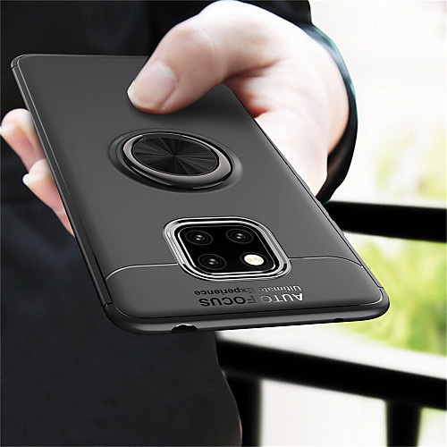 

Case For Huawei Mate 10 / Mate 10 pro / Mate 10 lite Ring Holder Back Cover Solid Colored Soft TPU / Mate 9 Pro