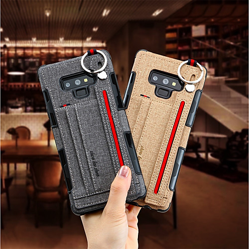 

Case For Samsung Galaxy Note 9 / Note 8 Card Holder Back Cover Solid Colored Hard Textile
