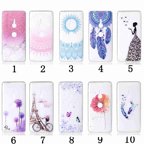 

Case For Sony Sony Xperia XZ2 / Sony Xperia XZ2 Compact / Sony Xperia XZ3 Transparent / Pattern Back Cover Flower Soft TPU
