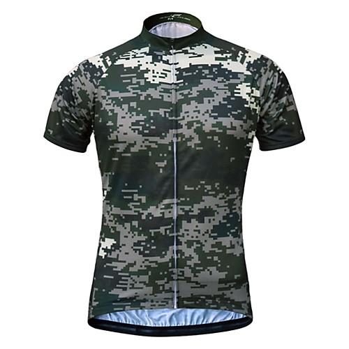 

JESOCYCLING Men's Short Sleeve Cycling Jersey Summer Polyester Camouflage Bike Jersey Top Mountain Bike MTB Road Bike Cycling Quick Dry Moisture Wicking Breathable Sports Clothing Apparel / Stretchy