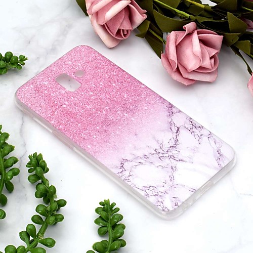 

Case For Samsung Galaxy J6 / J6 Plus / J4 Transparent / Pattern Back Cover Marble Soft TPU