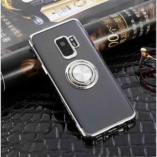 

Кейс для Назначение SSamsung Galaxy S9 Plus / S9 Кольца-держатели / Ультратонкий / Прозрачный Кейс на заднюю панель Однотонный Мягкий ТПУ для S9 / S9 Plus / S8 Plus