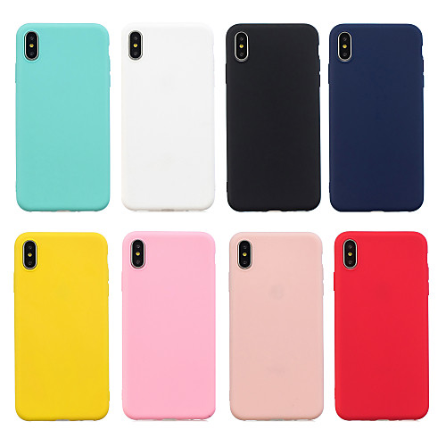 

Simple Case For Apple iPhone XR / XS / XS Max Protective Case Pure Color Frosted Cute Mobile Phone Case Back Cover Solid Colored Shell Soft TPU