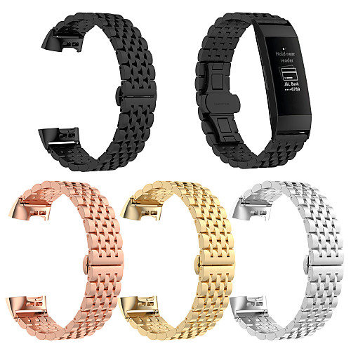 

Watch Band for Fitbit Charge 3 Fitbit Sport Band Stainless Steel Wrist Strap