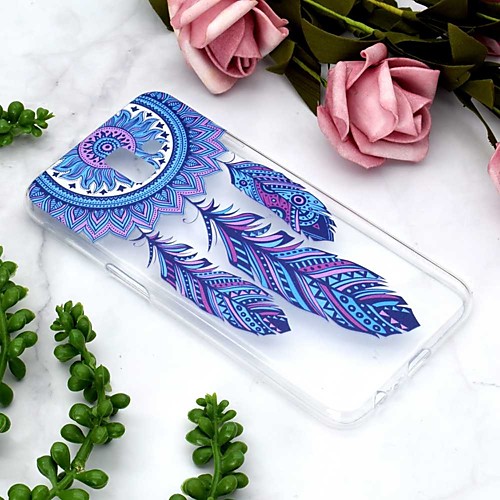 

Кейс для Назначение SSamsung Galaxy J6 / J4 Прозрачный / С узором Кейс на заднюю панель Ловец снов Мягкий ТПУ для J6 / J6 Plus / J4