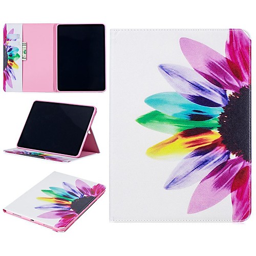 

Case For Apple iPad Air / iPad 4/3/2 / iPad Mini 3/2/1 Wallet / Shockproof / with Stand Full Body Cases Flower Hard PU Leather