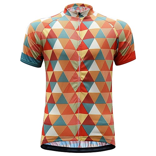 

JESOCYCLING Men's Short Sleeve Cycling Jersey Red Bike Jersey Top Mountain Bike MTB Road Bike Cycling Breathable Quick Dry Moisture Wicking Sports Clothing Apparel / Stretchy / Back Pocket