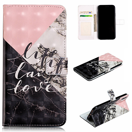 

Case For Apple iPhone XS / iPhone XR / iPhone XS Max Wallet / Card Holder / with Stand Full Body Cases Marble Hard PU Leather