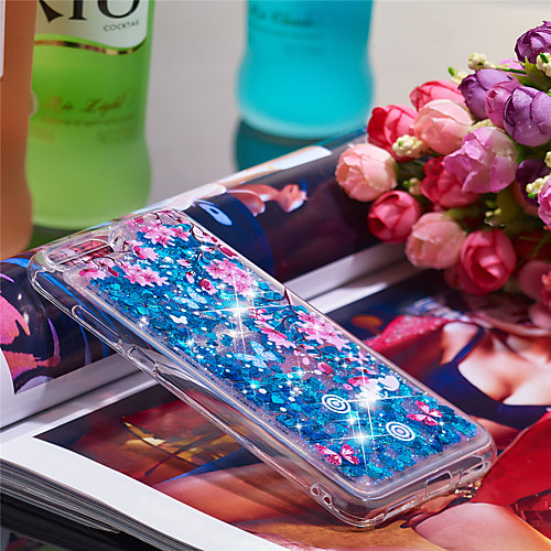 

Case For Xiaomi Huawei Y6 (2018) Shockproof / Glitter Shine Back Cover Glitter Shine / Flower Soft TPU