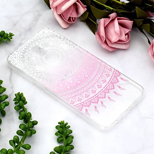 

Case For Samsung Galaxy J6 / J6 Plus / J4 Transparent / Pattern Back Cover Flower Soft TPU