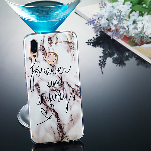 

Кейс для Назначение Huawei P20 Pro / P20 lite IMD / С узором Кейс на заднюю панель Слова / выражения / Мрамор Мягкий ТПУ для Huawei P20 / Huawei P20 Pro / Huawei P20 lite