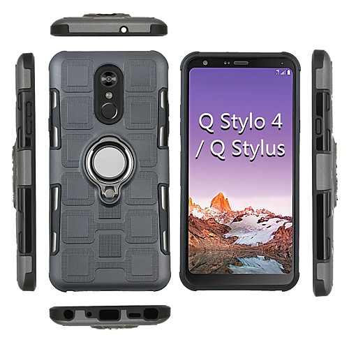 

Case For LG LG Q Stylus / LG Stylo 4 Shockproof / Ring Holder Back Cover Armor Hard PC