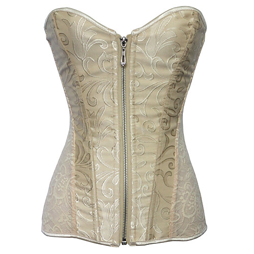 

Cosplay Outlander Steampunk Overbust Corset Women's Costume White / Black / Beige Vintage Cosplay Sleeveless Short Length