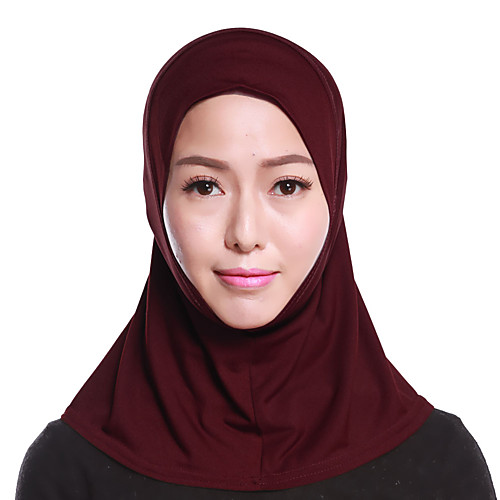 

Women's Basic Polyester Hijab - Solid Colored Layered / Hair Scarf / All Seasons